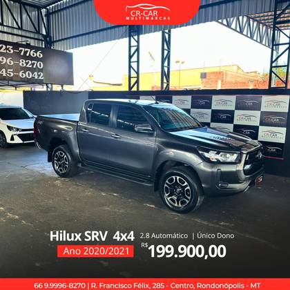 TOYOTA HILUX 2.8 D-4D TURBO DIESEL CD SRV 4X4 AUTOMÁTICO TOYOTA HILUX 2.8 D-4D TURBO DIESEL CD SRV 4X4 AUTOMÁTICO